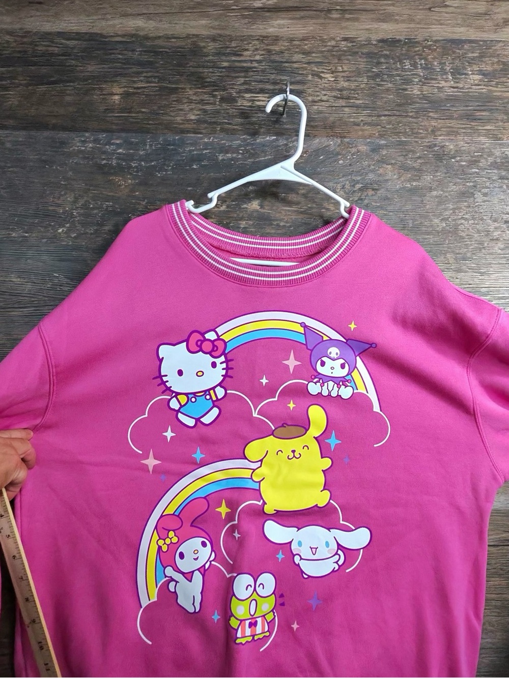 Hello Kitty Pink Rainbow Character Sweatshirt - Picture 3 of 9